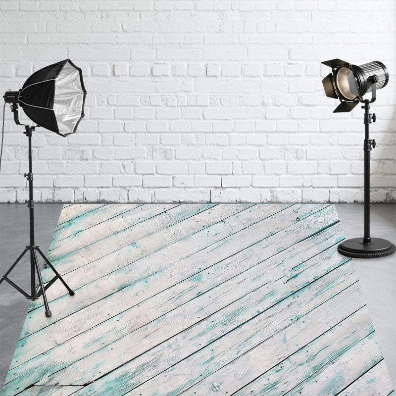 Blue And White Wood Texture Fabric Floor Backdrop - Layoris Blue And White Wood Texture Fabric Floor Backdrop - Layoris
