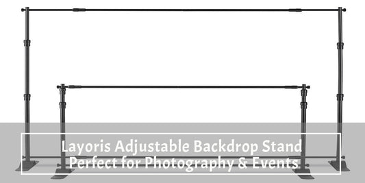 Layoris Adjustable Backdrop Stand - Perfect for Photography & Events