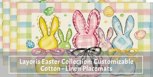 Layoris Easter Collection: Customizable Cotton - Linen Placemats