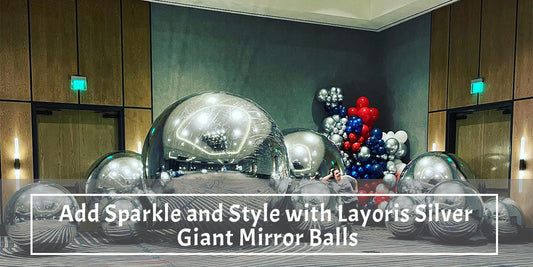 Add Sparkle and Style with Layoris Silver Giant Mirror Balls