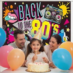 Layoris Back To The 80S Colorful Disco Party Backdrop