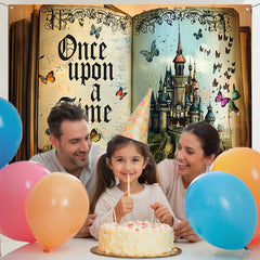 Layoris Once Upon A Time Happy Birthday Backdrop