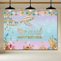 Layoris A Little Mermaid Happy Birthday Backdrop