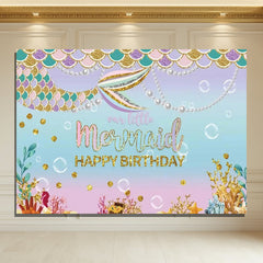 Layoris A Little Mermaid Happy Birthday Backdrop