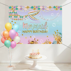 Layoris A Little Mermaid Happy Birthday Backdrop