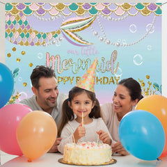Layoris A Little Mermaid Happy Birthday Backdrop
