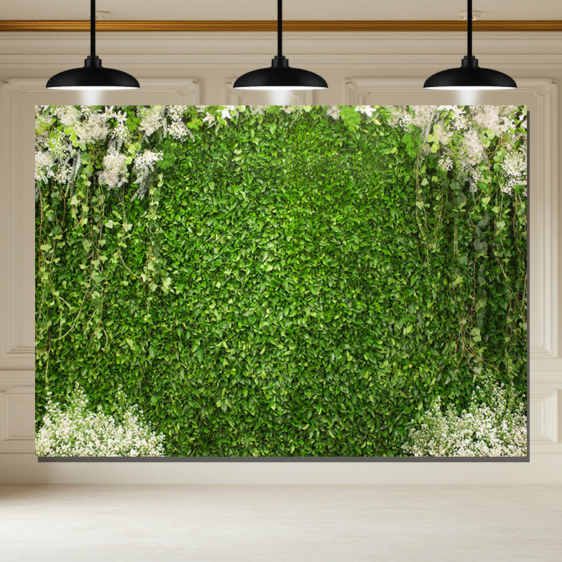 Layoris Grass Wall Flowers Birthday Event Party Backdrop