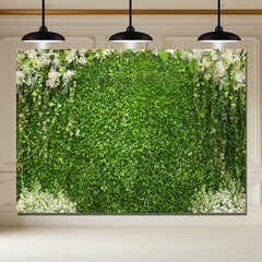 Layoris Grass Wall Flowers Birthday Event Party Backdrop