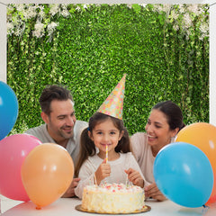 Layoris Grass Wall Flowers Birthday Event Party Backdrop