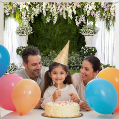 Layoris White Curtains Grass Wall Flowers Event Backdrop