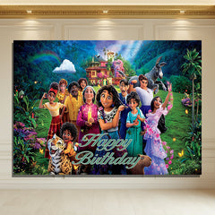 Layoris Happy Birthday Magic House Forest Backdrop