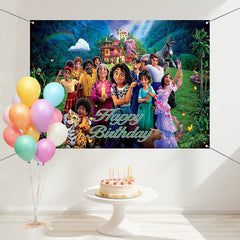 Layoris Happy Birthday Magic House Forest Backdrop