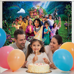 Layoris Happy Birthday Magic House Forest Backdrop