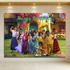 Layoris Happy Birthday Magic House Party Backdrop
