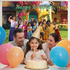 Layoris Happy Birthday Magic House Party Backdrop
