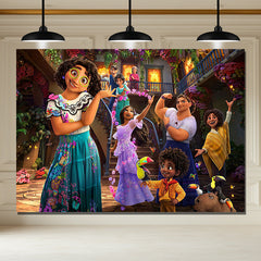 Layoris Happy Birthday Magic House Family Party Backdrop