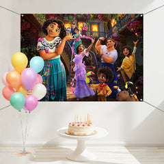 Layoris Happy Birthday Magic House Family Party Backdrop