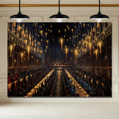 Layoris Hogwarts Theme Dark Dinning Backdrop For Birthday