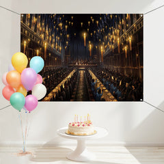Layoris Hogwarts Theme Dark Dinning Backdrop For Birthday