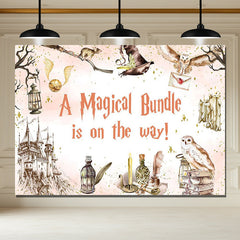 Layoris Magical Bundle Is On Way Boy Baby Shower Backdrop