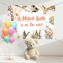 Layoris Magical Bundle Is On Way Boy Baby Shower Backdrop