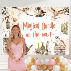 Layoris Magical Bundle Is On Way Boy Baby Shower Backdrop