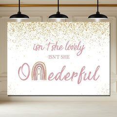 Layoris Isnt She Lovely Onederful Pink 1St Birthday Backdrop