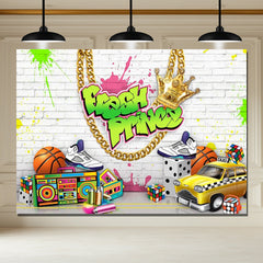Layoris Hip Hop Prince Graffiti Wall Celebrate Party Backdrop