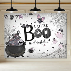 Layoris A Little Boo Is Almost Due Baby Shower Backdrop
