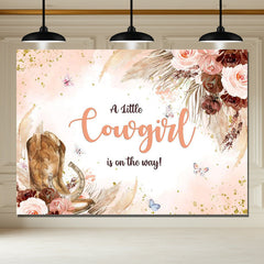 Layoris A Little Cowgirl Is On The Way Baby Shower Backdrop