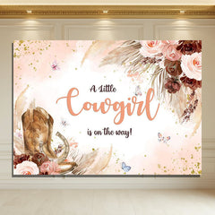 Layoris A Little Cowgirl Is On The Way Baby Shower Backdrop