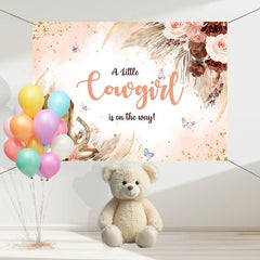 Layoris A Little Cowgirl Is On The Way Baby Shower Backdrop