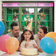 Layoris Green Candy Shop Birthday Backdrop For Photo Booth