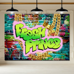 Layoris Graffiti Wall Fresh Prince Baby Shower Backdrop
