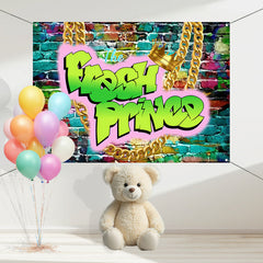 Layoris Graffiti Wall Fresh Prince Baby Shower Backdrop