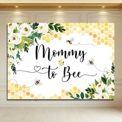 Layoris Mommy To Bee Flower Yellow Baby Shower Backdrop