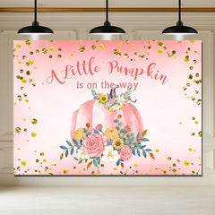 Layoris A Little Pumpkin Is On The Way Baby Shower Backdrop