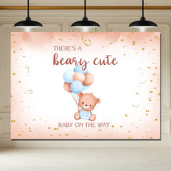 Layoris There'S A Beary Cute Baby Is On The Way Backdrop