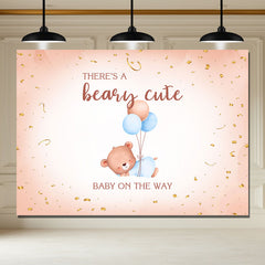 Layoris A Beary Cute Sleeping Bear Baby Shower Backdrop
