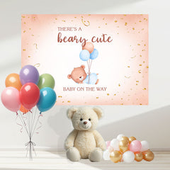 Layoris A Beary Cute Sleeping Bear Baby Shower Backdrop