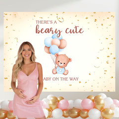 Layoris Watercolor Beary Cute Bear Baby Shower Backdrop