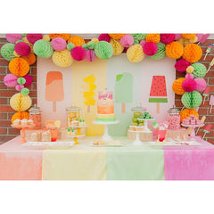 Delicious colorful ice cream summer backdrop