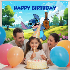 Layoris Cartoon Outdoor Forest Scenery Birthday Backdrop