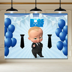 Layoris Boss Baby Cartoon Happy Birthday Backdrop