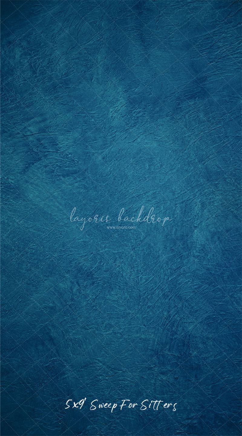 Blue Textured Old Master Studio Photography Backdrop - Layoris