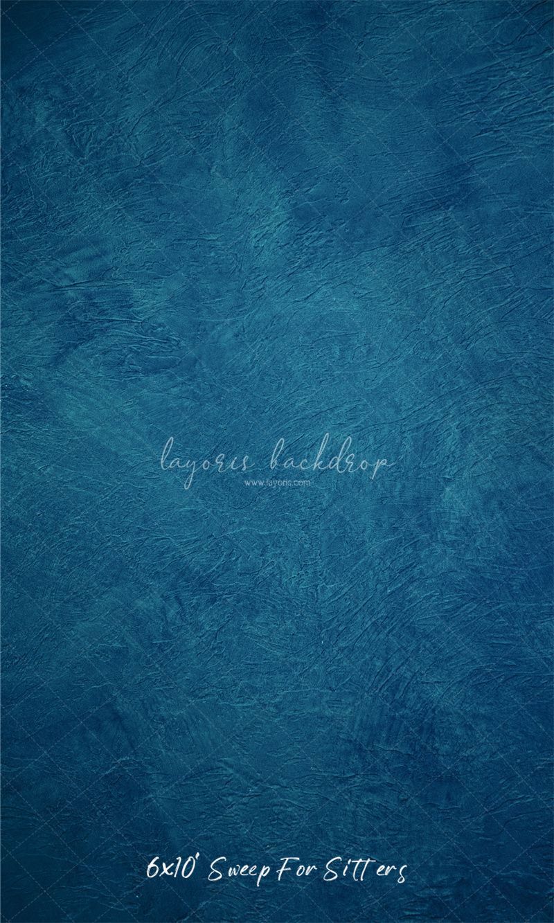 Blue Textured Old Master Studio Photography Backdrop - Layoris