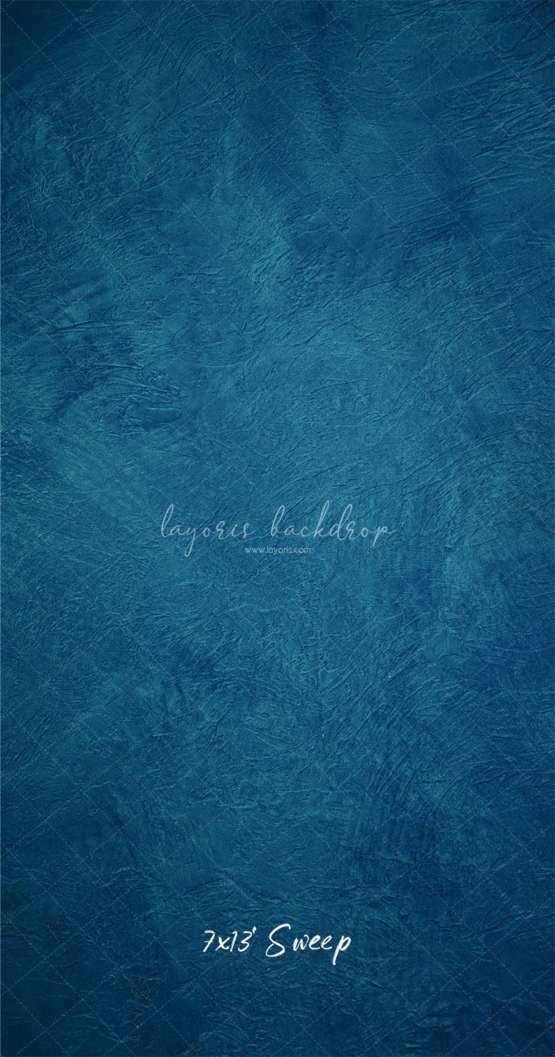 Blue Textured Old Master Studio Photography Backdrop - Layoris