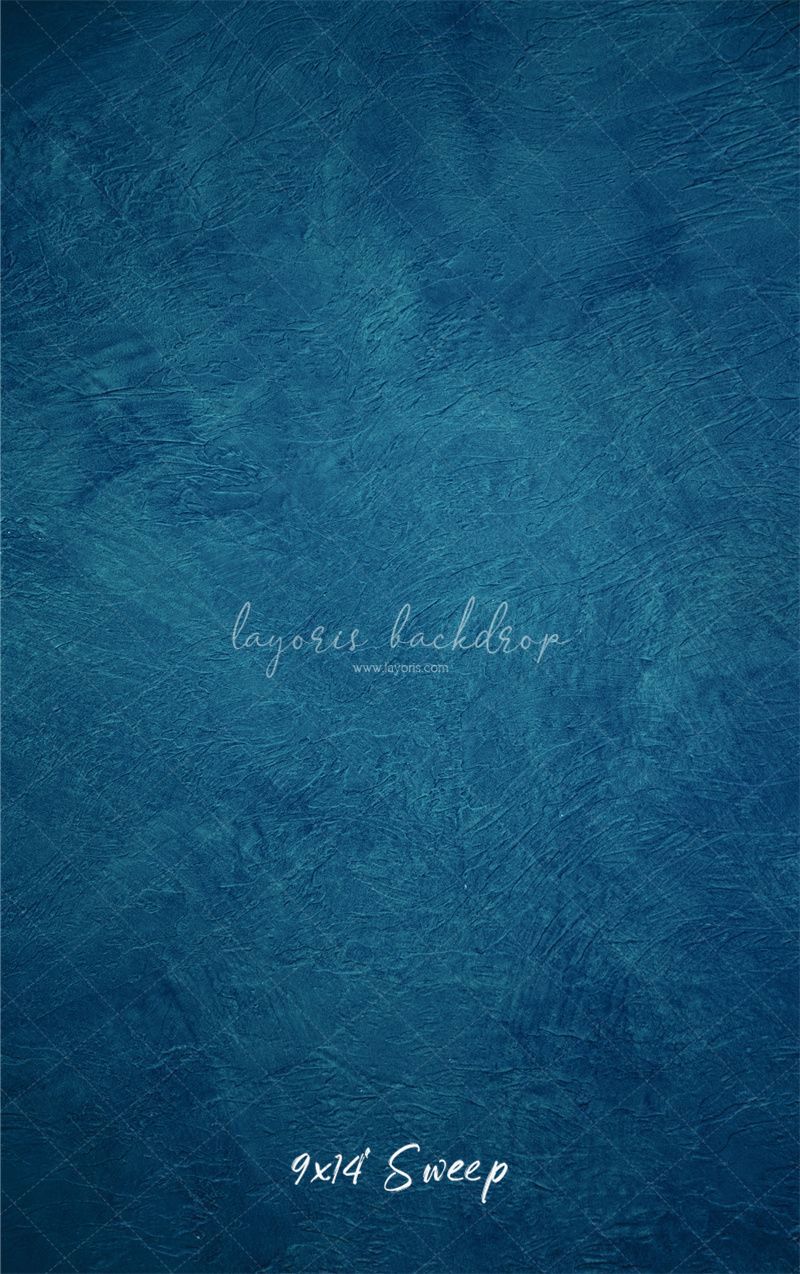 Blue Textured Old Master Studio Photography Backdrop - Layoris