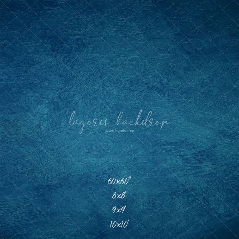 Blue Textured Old Master Studio Photography Backdrop - Layoris