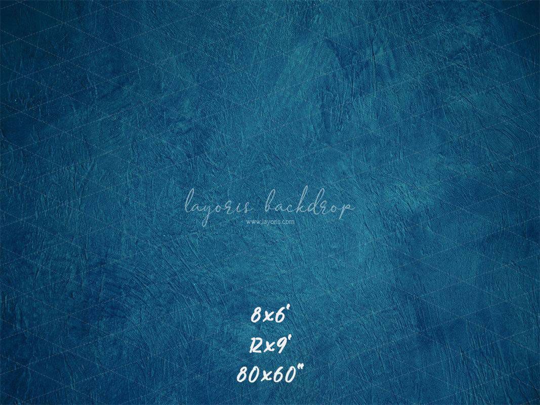 Blue Textured Old Master Studio Photography Backdrop - Layoris